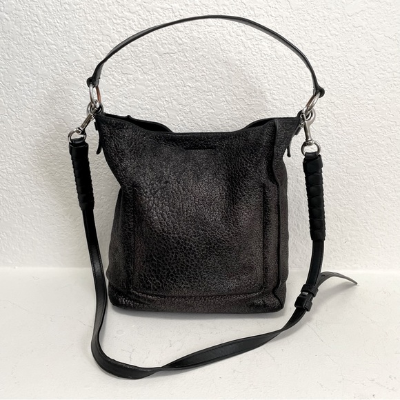 All Saints VOLTAIRE NORTH/SOUTH LEATHER TOTE in GUNMETAL Shoulder/Crossbody Bag - Picture 4 of 12